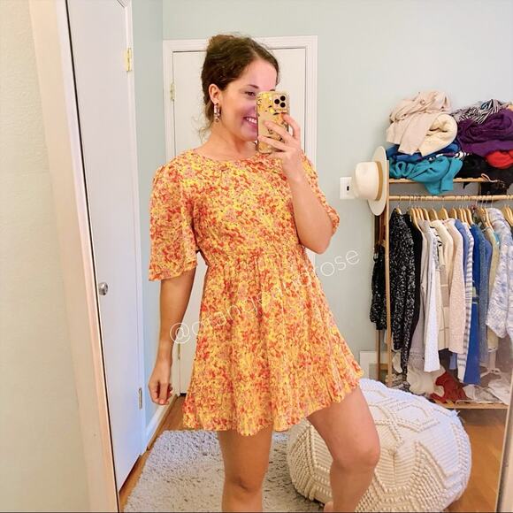 Banjanan Orange Mini Dress S - Picture 1 of 10